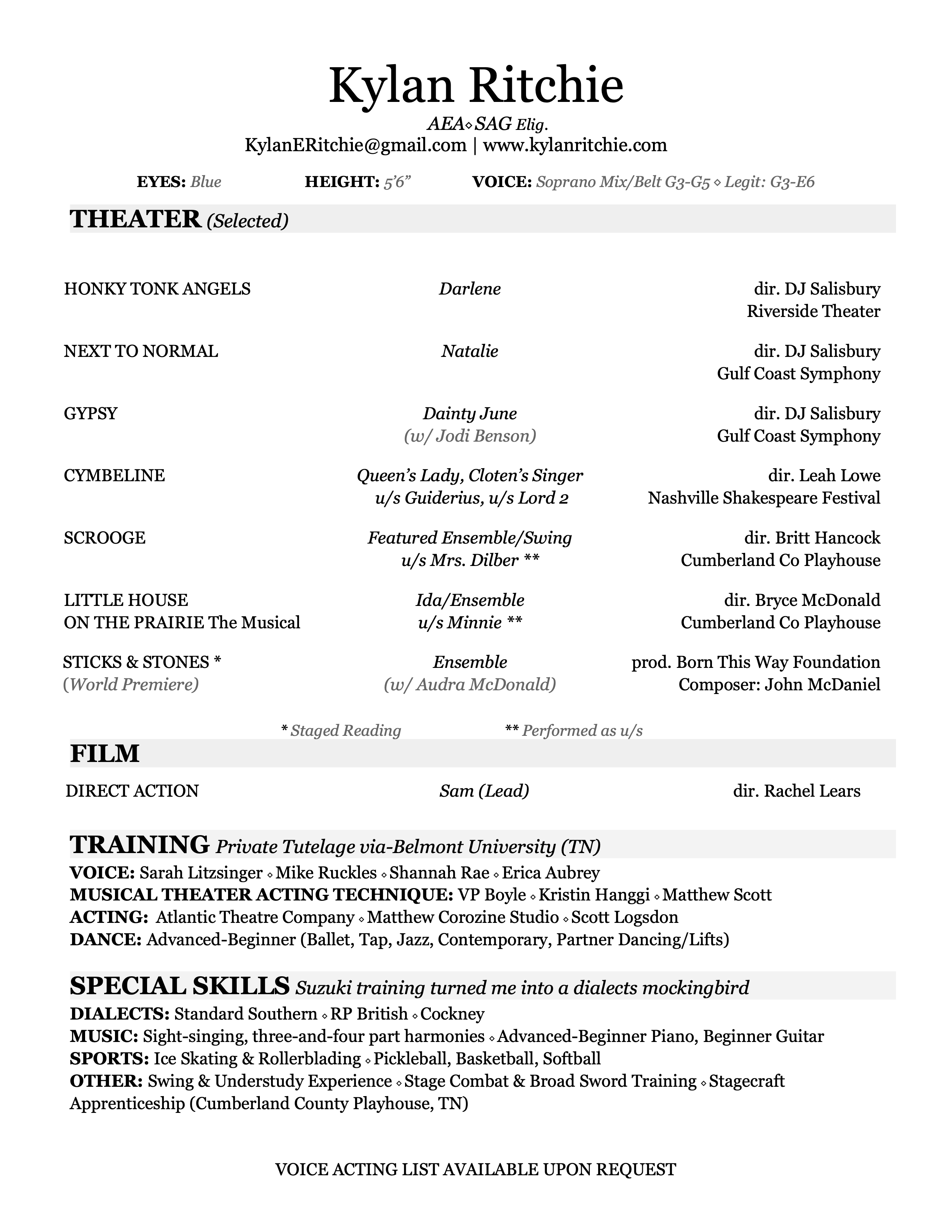 2026 Kylan Ritchie - Resume